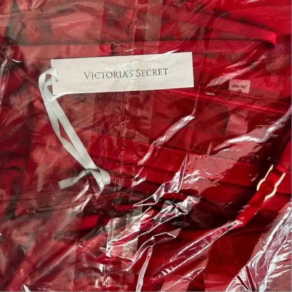 Victoria's Secret Red Lightly Lined Lace Corset Top, M